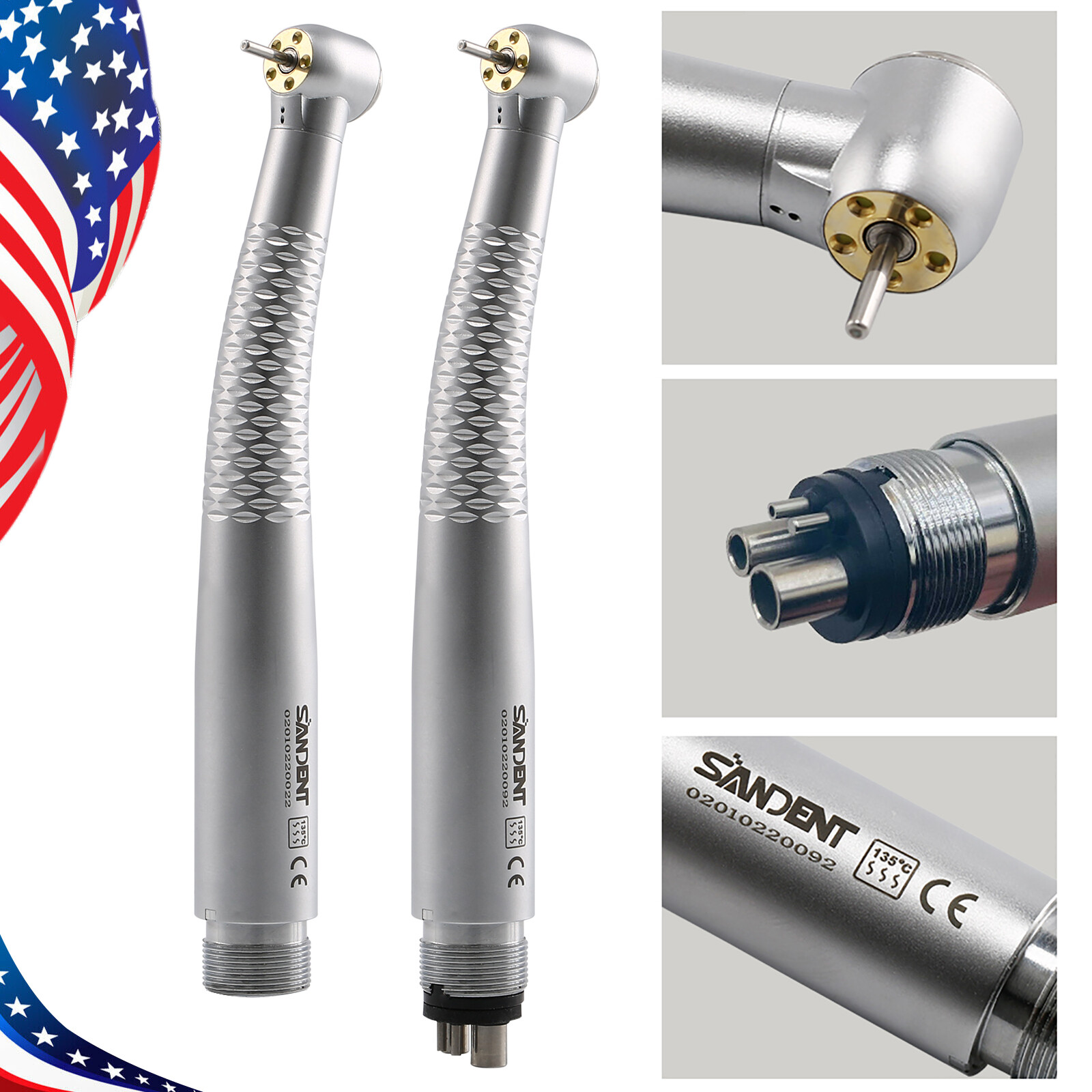Kavo style Dental LED E-Generator (OLED+5 Light) High Speed Handpiece 2/4Holes