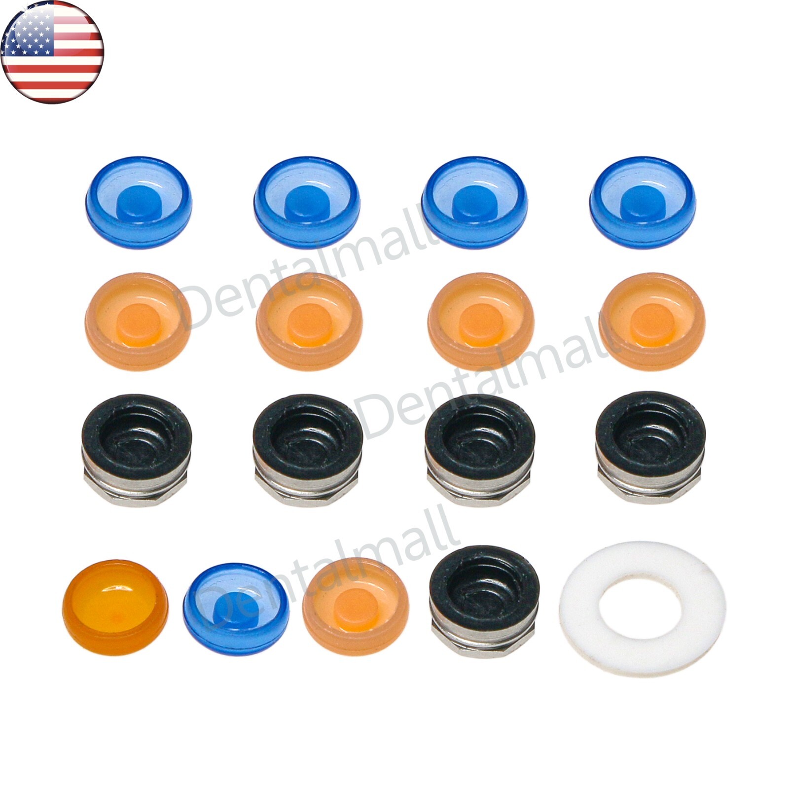 US Universal Overdenture Implant Retention Caps Metal Housing Caps 1.2Lb 2.4Lb