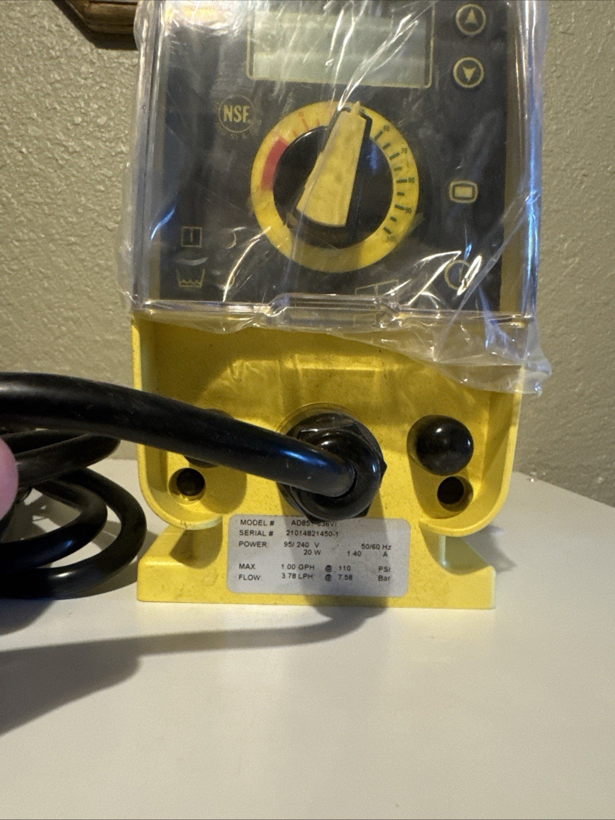 LMI LIQUID METRONICS AD851-636vi 95/240 V 50/60 Hz 110 Psi Diagram