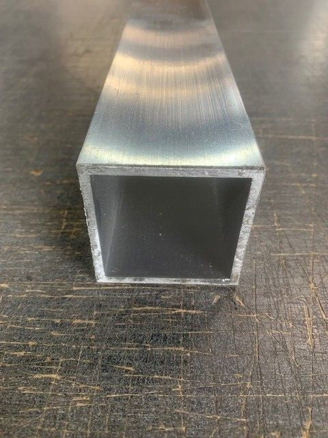 1/8″ x 1.5″ x 1.5″ Square Aluminum Tube x 5″ Long, 6061 Aluminum, 1/8″ Wall