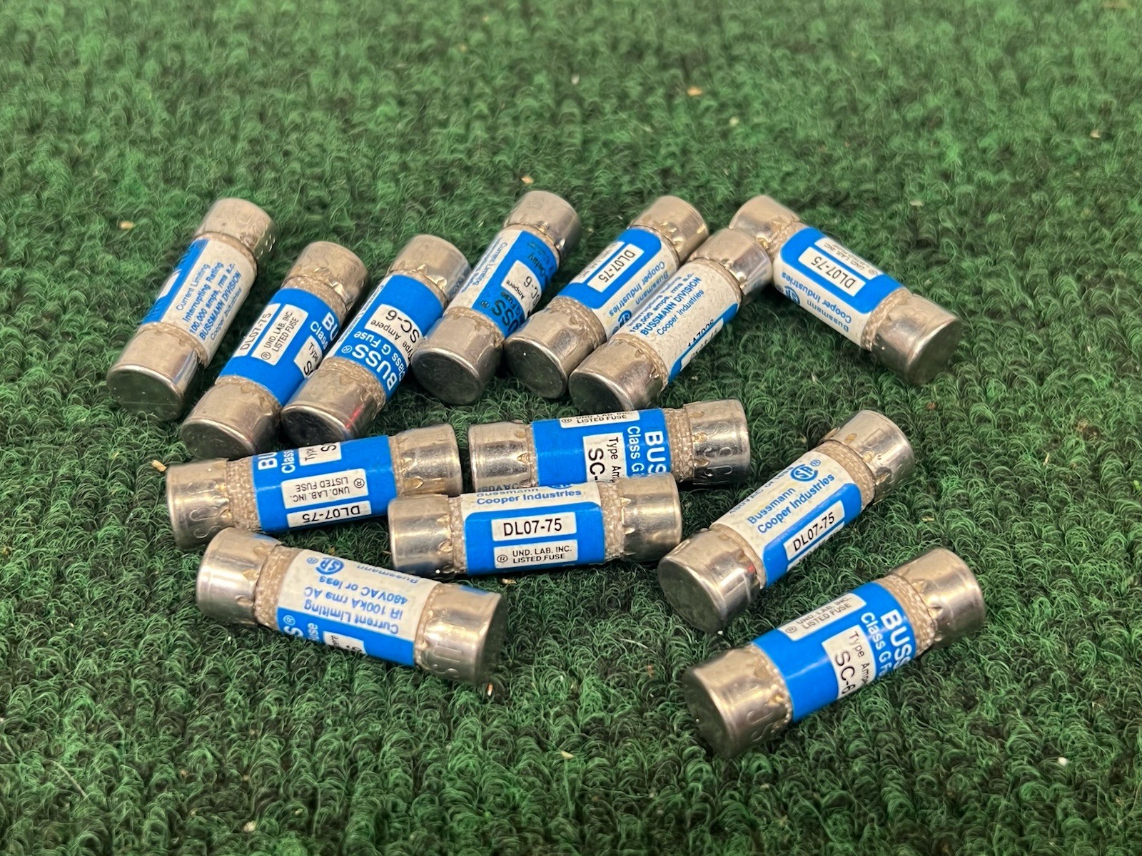 13 Pieces of Bussmann SC-6 General Purpose Buss Class G Fuses New and Tested