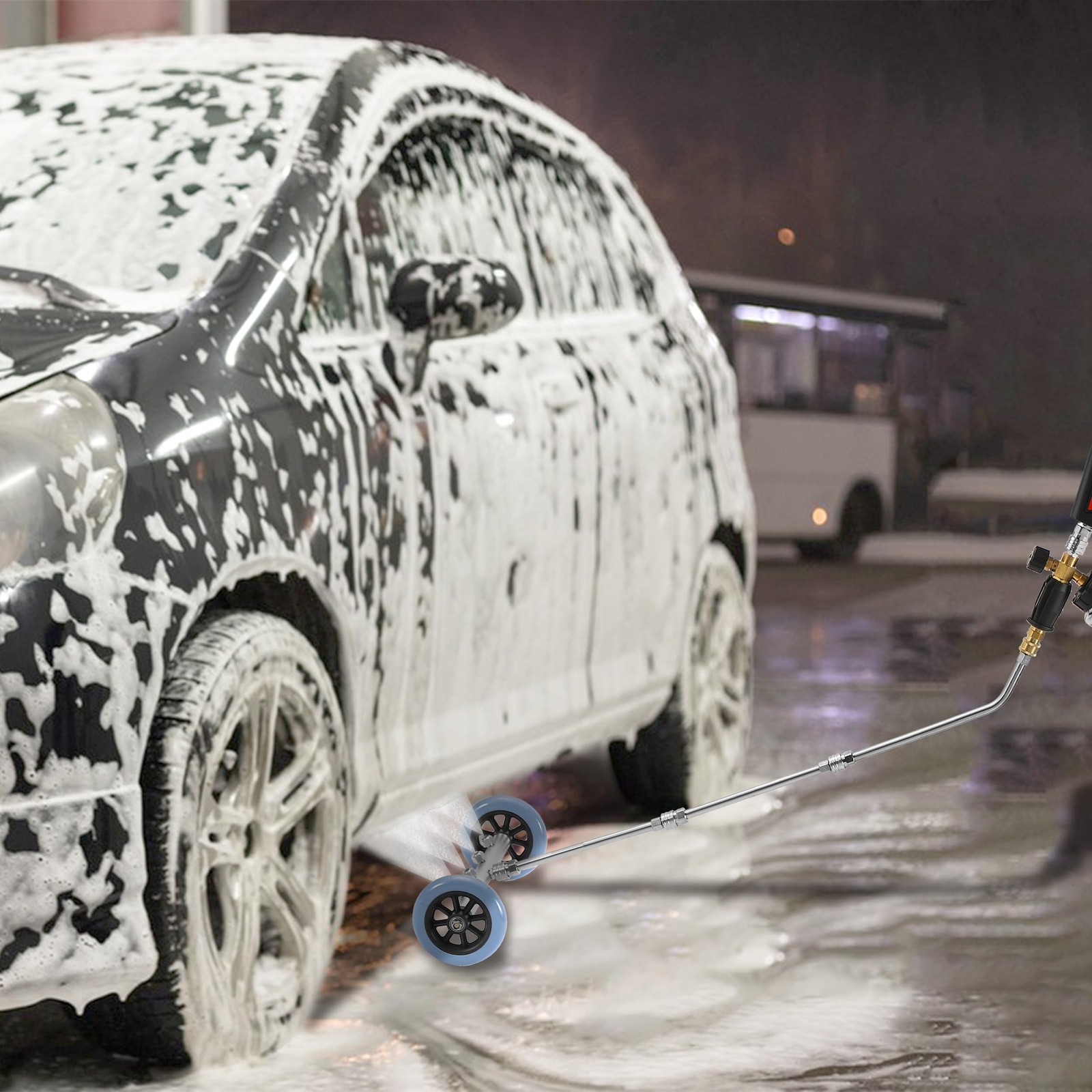 RIDGE WASHER Pressure Washer Undercarriage 16 Inch + Foam Cannon, Silver