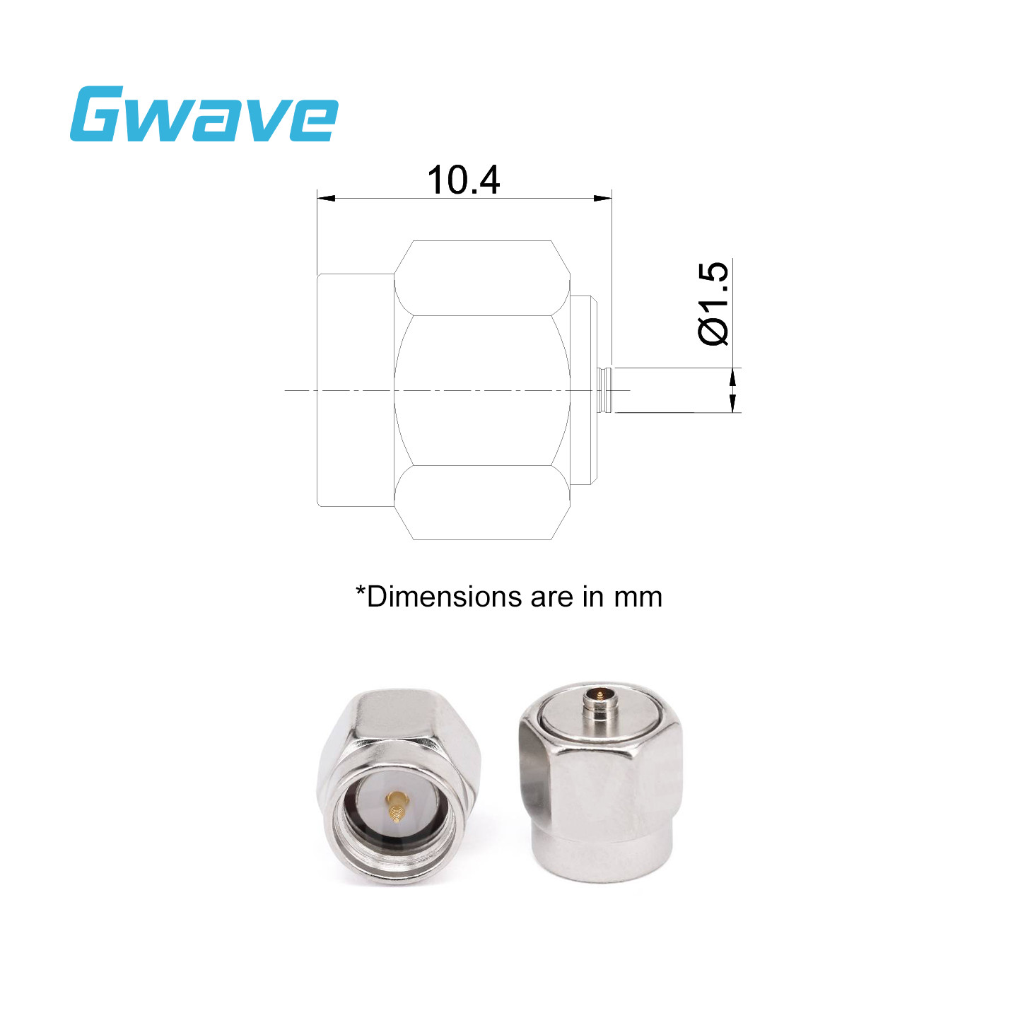 SMA Male to IPX4 Male Straight Adapter | DC-6GHz