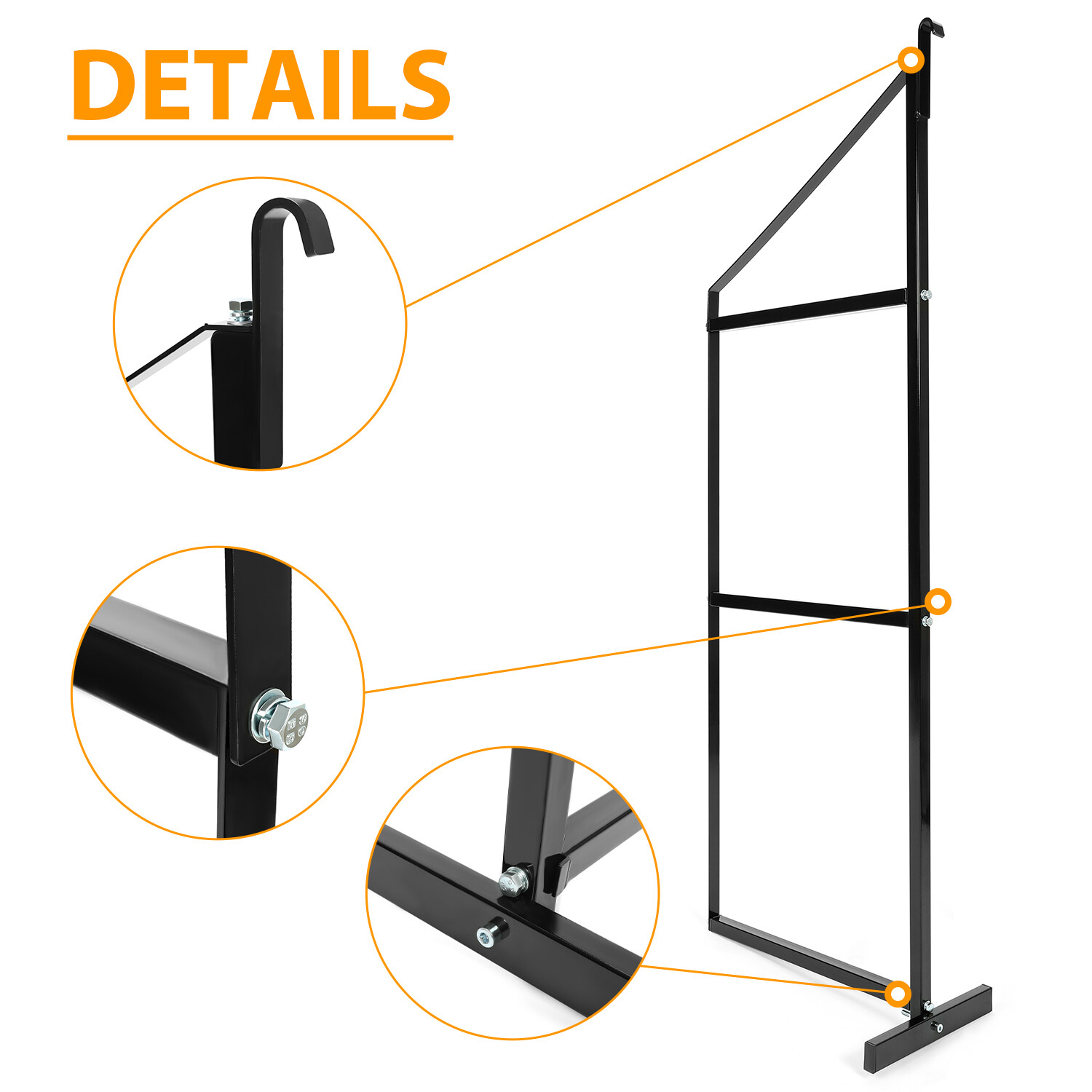4 Pack Black Cargo Shipping Container Shelving Shelf Brackets Universal Fitment