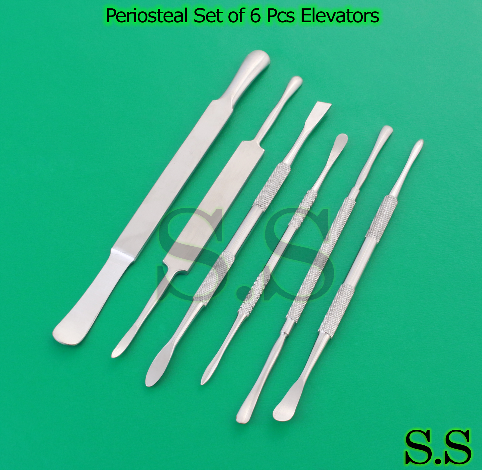 Periosteal Set of 6 Pcs Elevators Dental Surgical Instruments