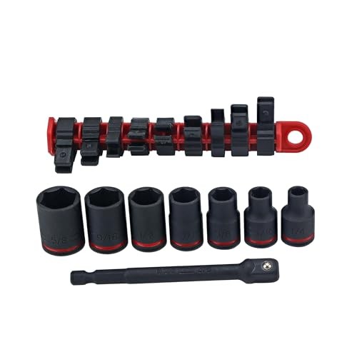 Wiha 72093 8 Piece 3/8″ Drive SAE Impact Socket Set