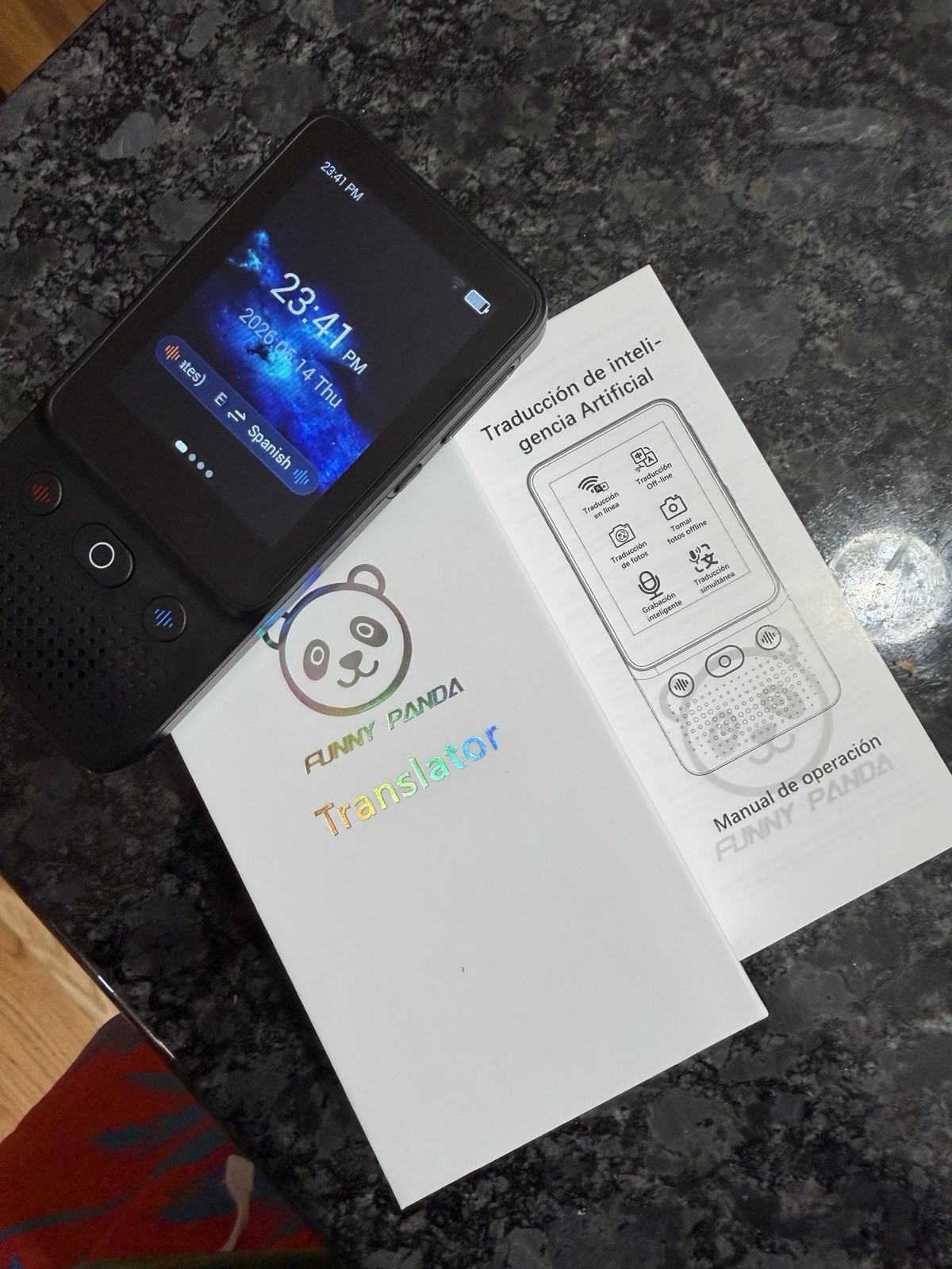 FUNNY PANDA Handheld WiFi Translator Device, English/Spanish, Battery Powered