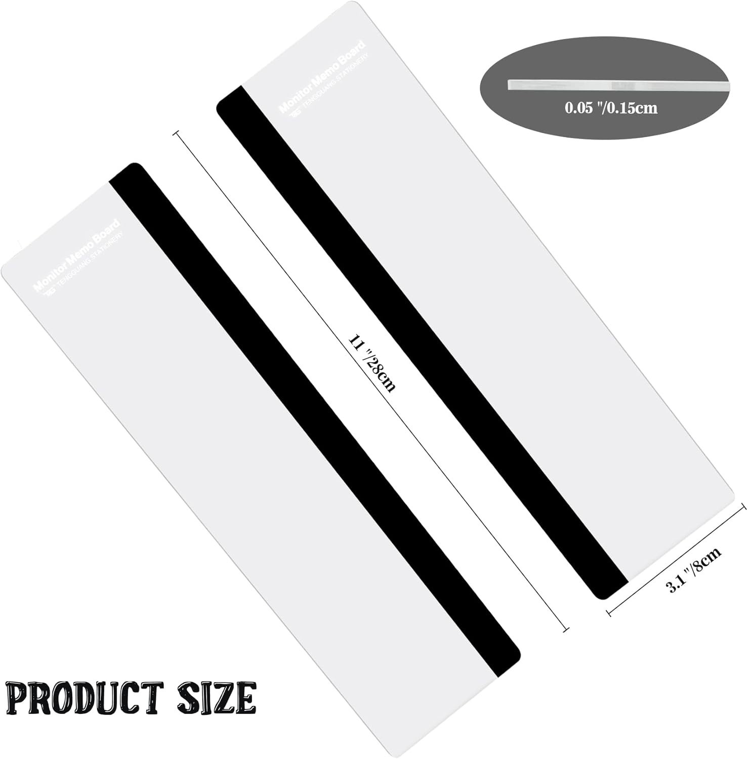 NEW MDOZQ 2pc Computer Monitor Memo Board Sticky Note Holder & Office Desk Decor