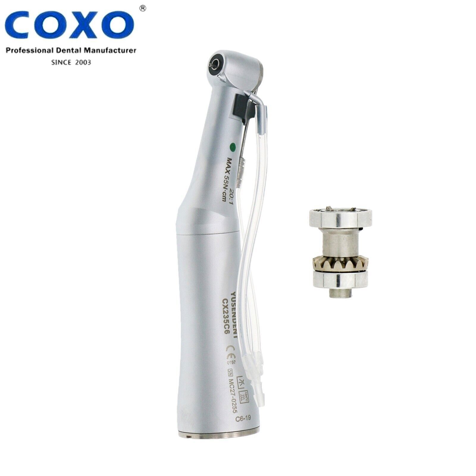 COXO 20:1 Dental Implant Surgical Handpiece Contra Angle Fiber Optic/CX235 C6-19
