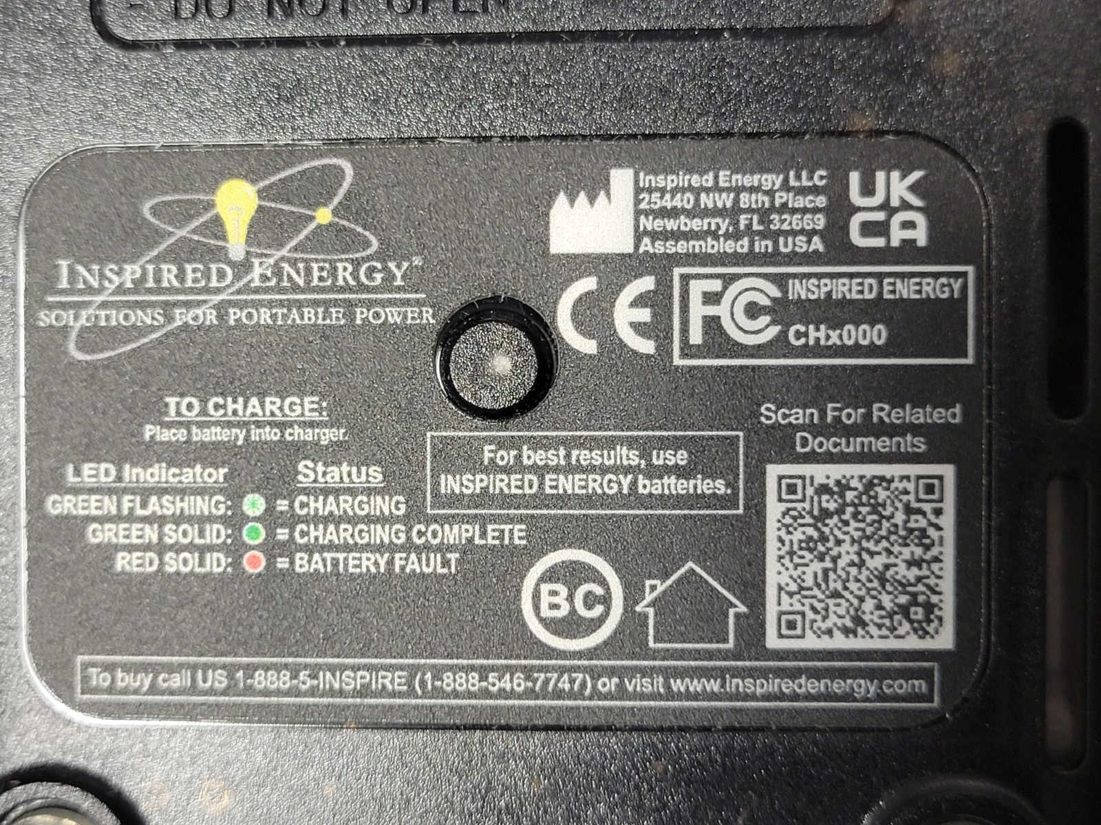 Inspired Energy ~ CH4000 ~ SMART BATTERY CHARGER ~ New Open Box!