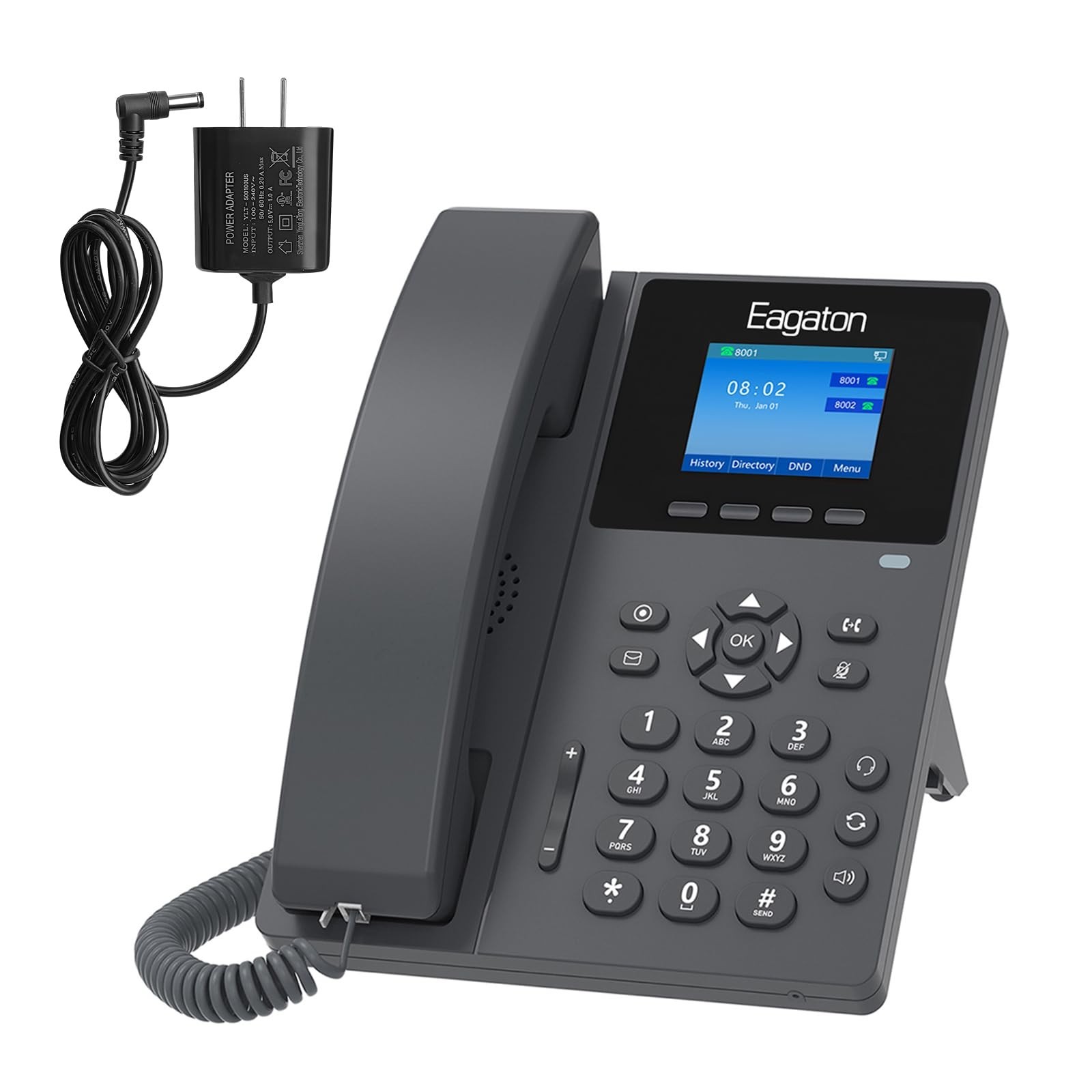 T52P IP Phone,Office Phones Voip,2.4″ Color Display, 2 SIP Accounts Business …