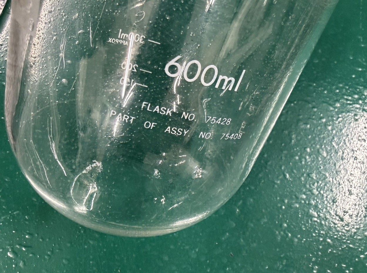 Labconco 600 mL Freeze Dryer Lypholization Flask – Flask-Only. Flask # 75428