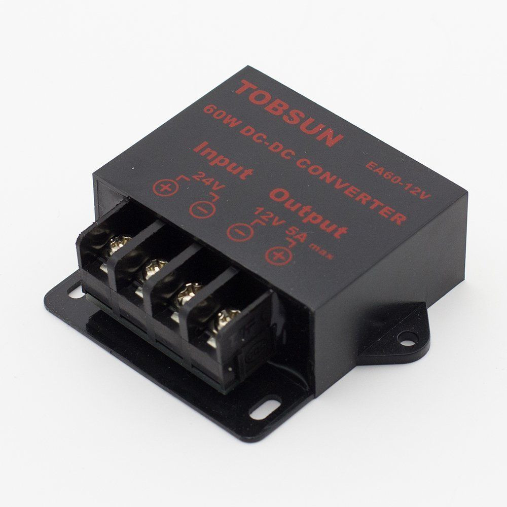 Voltage Regulator DC 24V to DC 12V 5A 60W Power Converter Step Down Buck Reducer