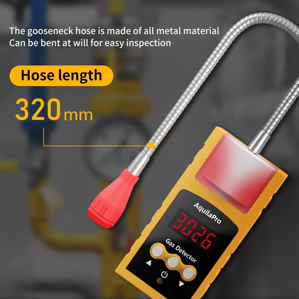 Natural Gas Leak Detector, 13″ Gooseneck for Propane and Combustible Gas