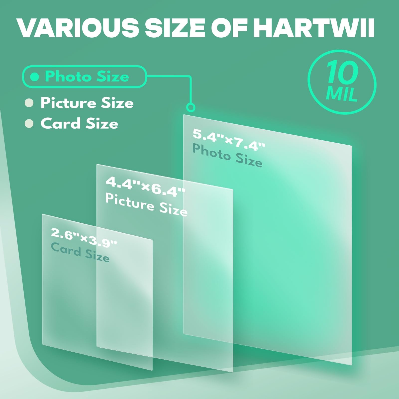 HARTWII 25 Pack Self-Sealing Laminating Pouches 5×7 Inch,10 5.4×7.4″_10Mil