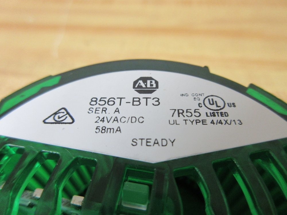 Allen Bradley 856T-BT3 Green LED Steady Stack Light 856TBT3