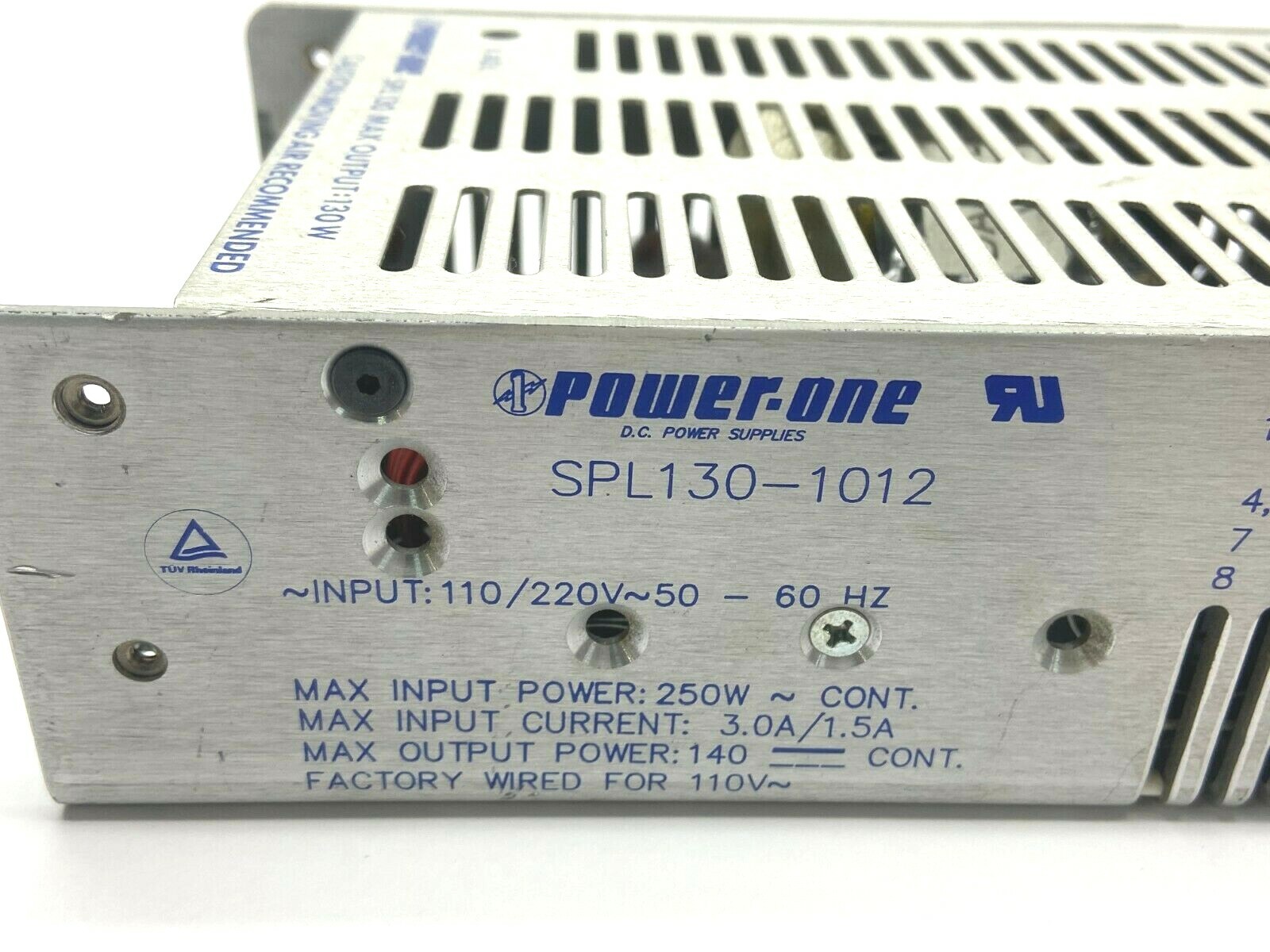 Power-One SPL130-1012 Power Supply 110/220V 50/60Hz