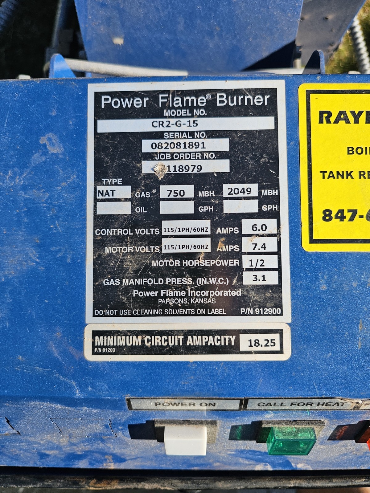 Power Flame Commercial Industrial Burner