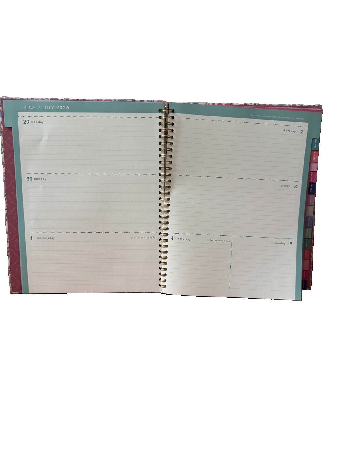 2027 Clementine 12 month Floral Planner July 2026-June 2027 11×9” Notebook Size