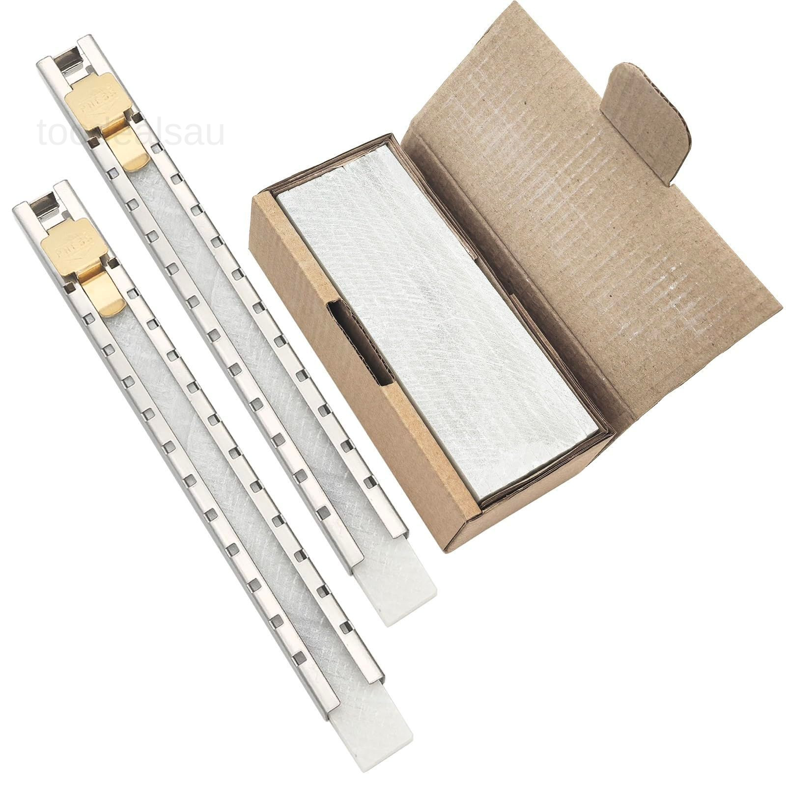 Flat Soapstone Holders,2pc Welding Pencil Holders, White