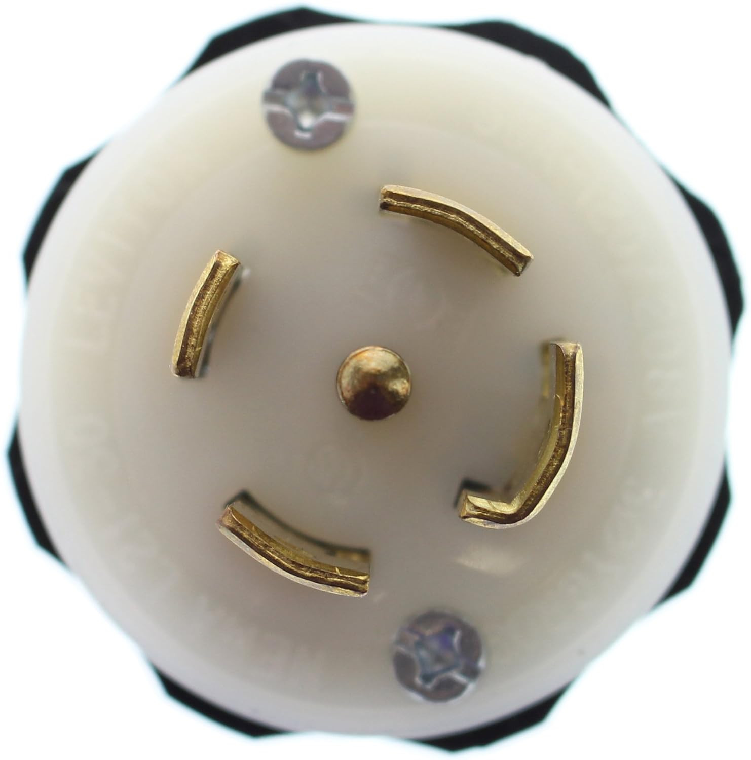 Locking Plug, 30 Amp, 120/208 Volt, Industrial Grade, 2811, Black & White