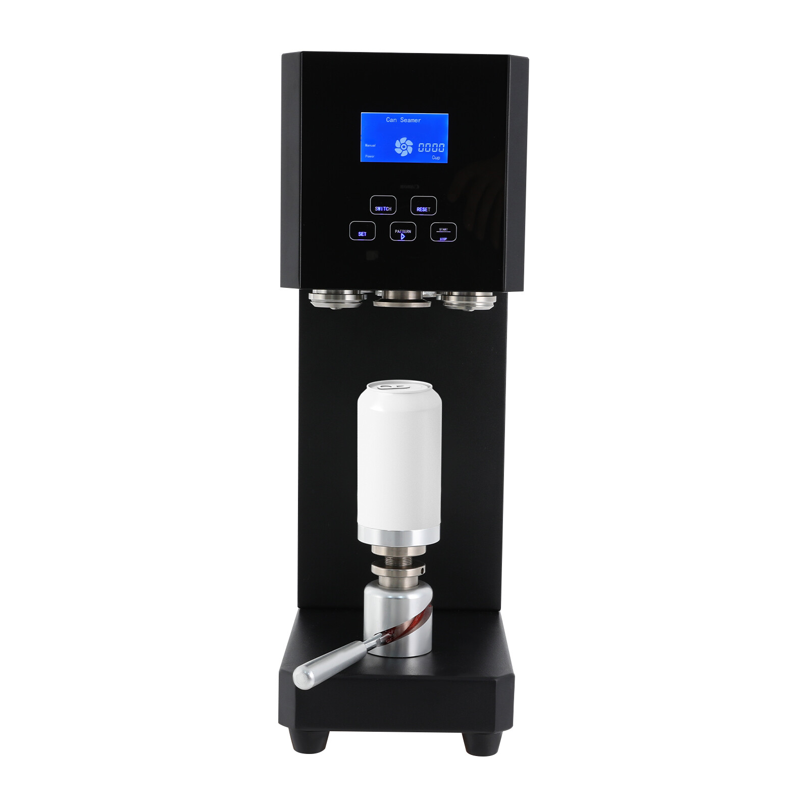 Semi Automatic Pop Can Sealing Machine Cola Can Sealer Container Plastic Bottles