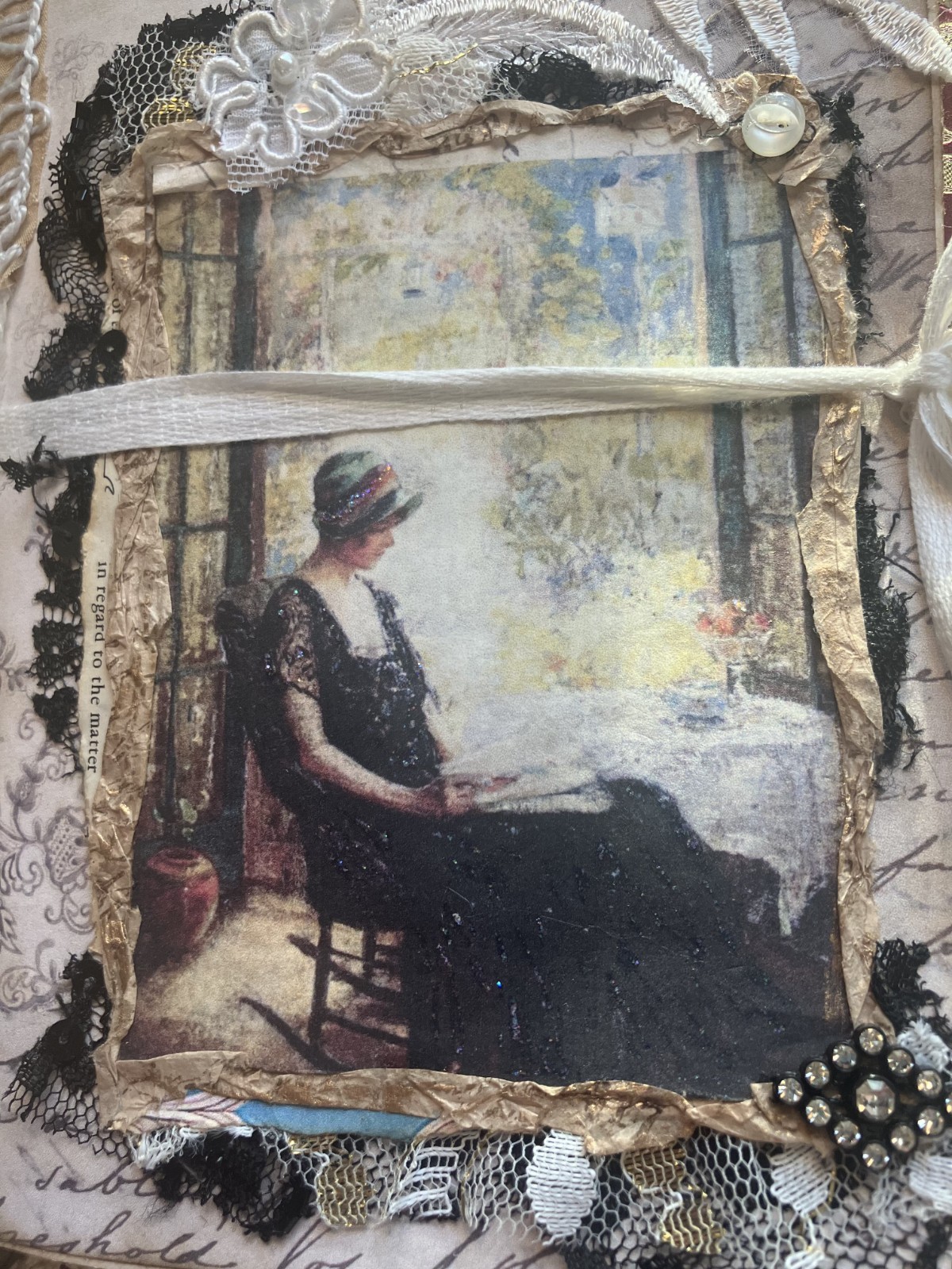VINTAGE STYLE HAND MADE JUNK JOURNAL (Tranquil Moments) see video