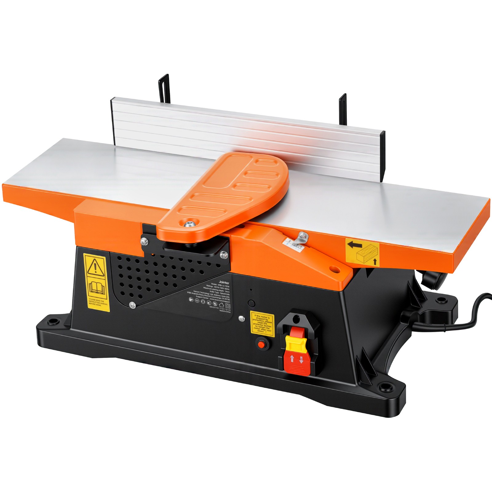 Uimoso Spiral Benchtop Jointer, 6-Inch, 12-Blade, 12000 RPM