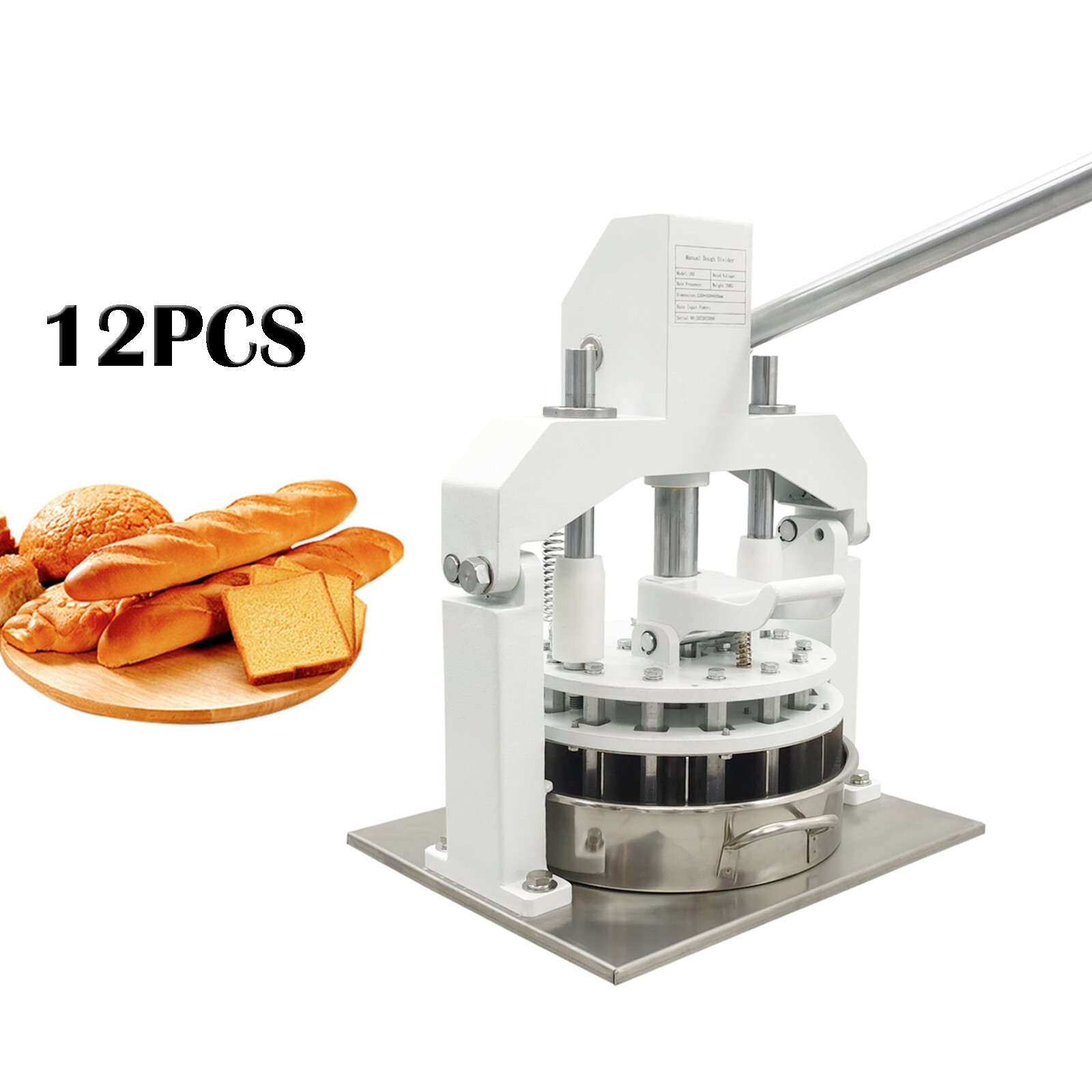 12PCS Equal Division Cutting Manual Dough Divider Machine For Bakery3.17-16.93oz