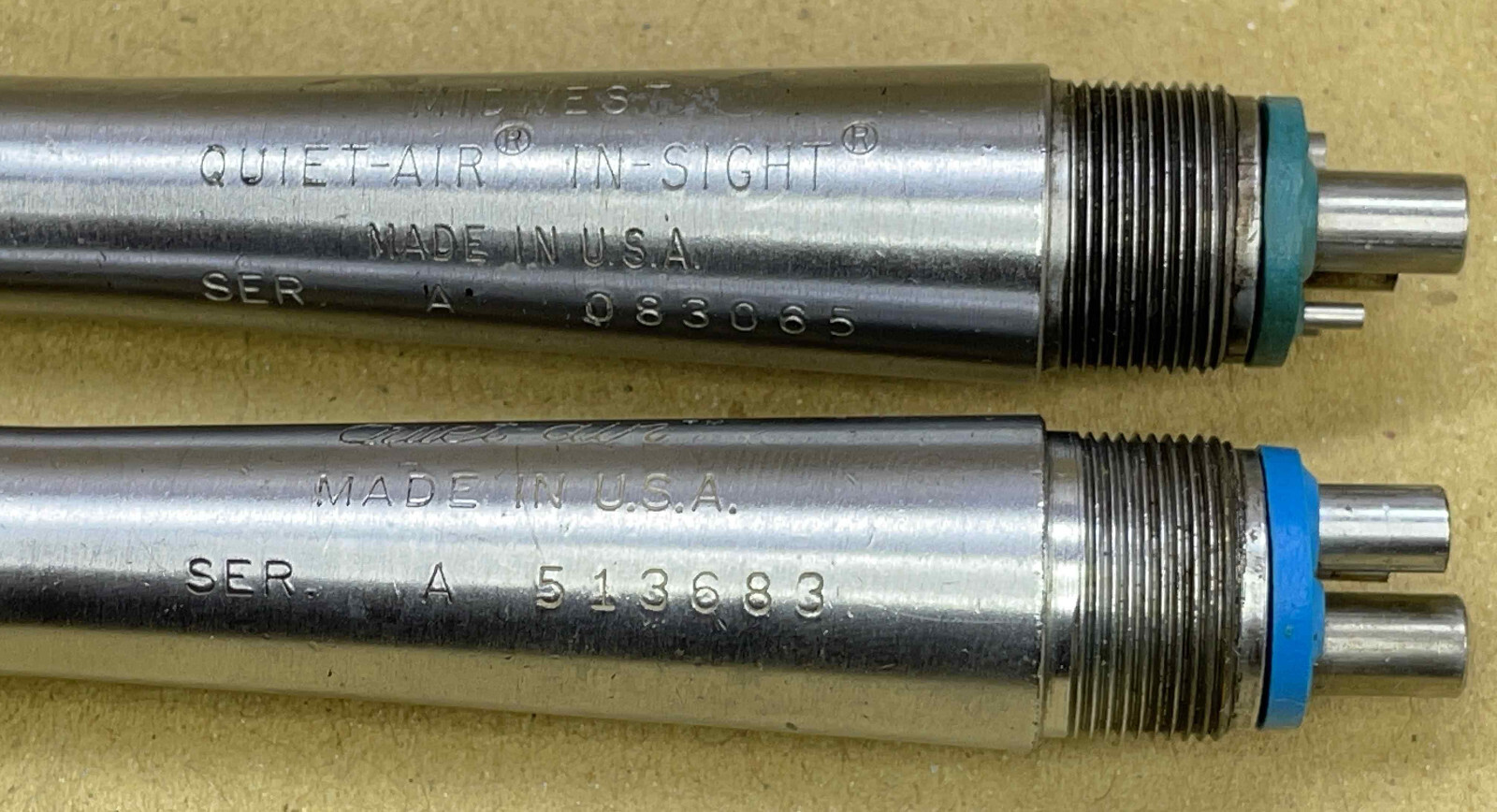 Lot of 2 MIdwest Quite Air / Insight Dental Handpieces