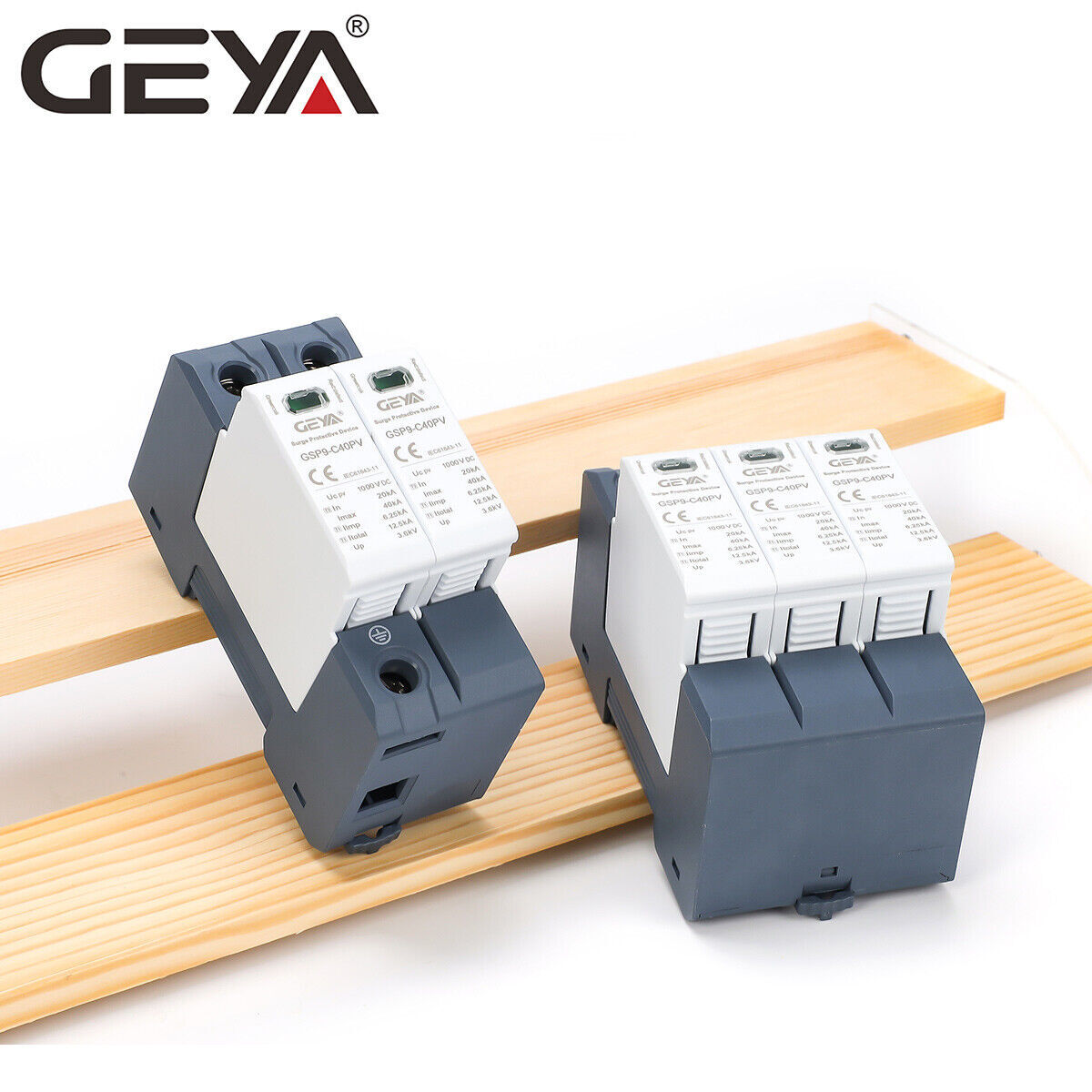 GEYA Solar PV DC SPD 2Pole 600V Surge Protector Lighting Arrester Device 40kA