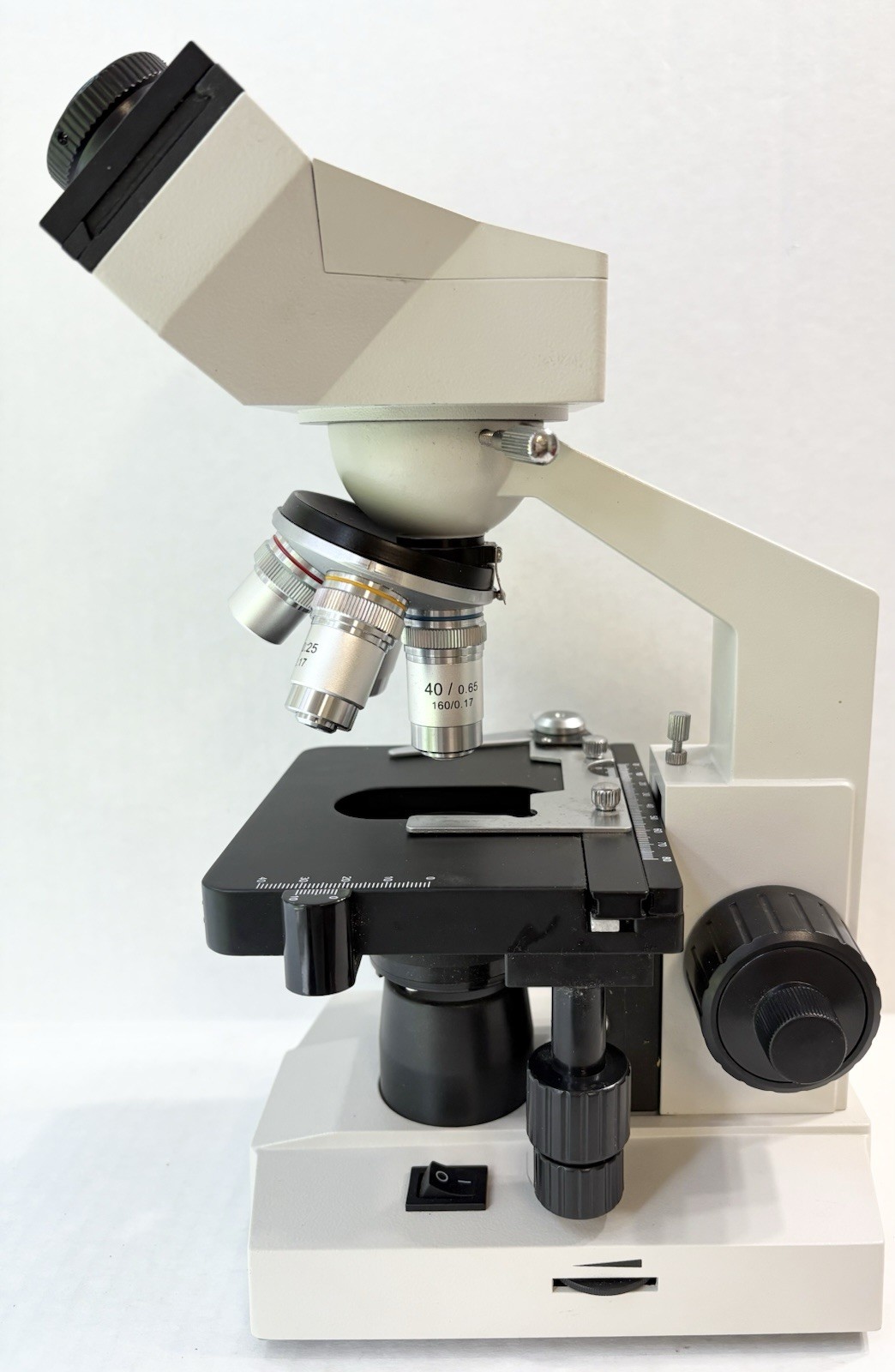 OMAX M82E Binocular Compound Microscope LED Mechanical Stage 4X 10X 40X 100X