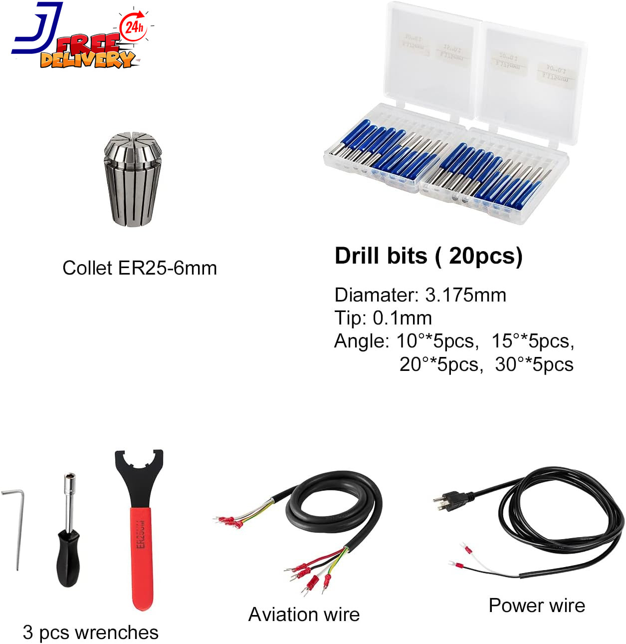 CNC Spindle Motor Kits 220V 4KW 4000W Air Cooled Spindle Motor Square CNC Spindl