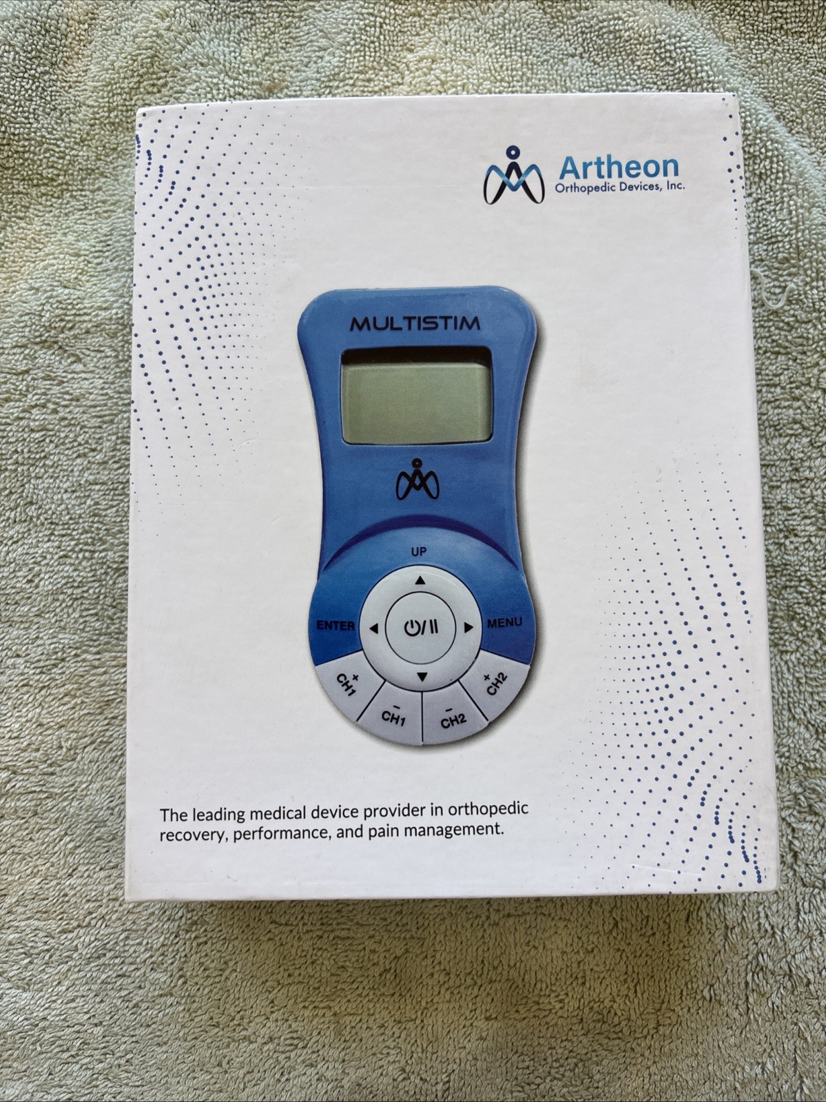 Artheon MultiStim TENS/EMS Unit 2-Channel Handheld w/ Leads Pads Manual