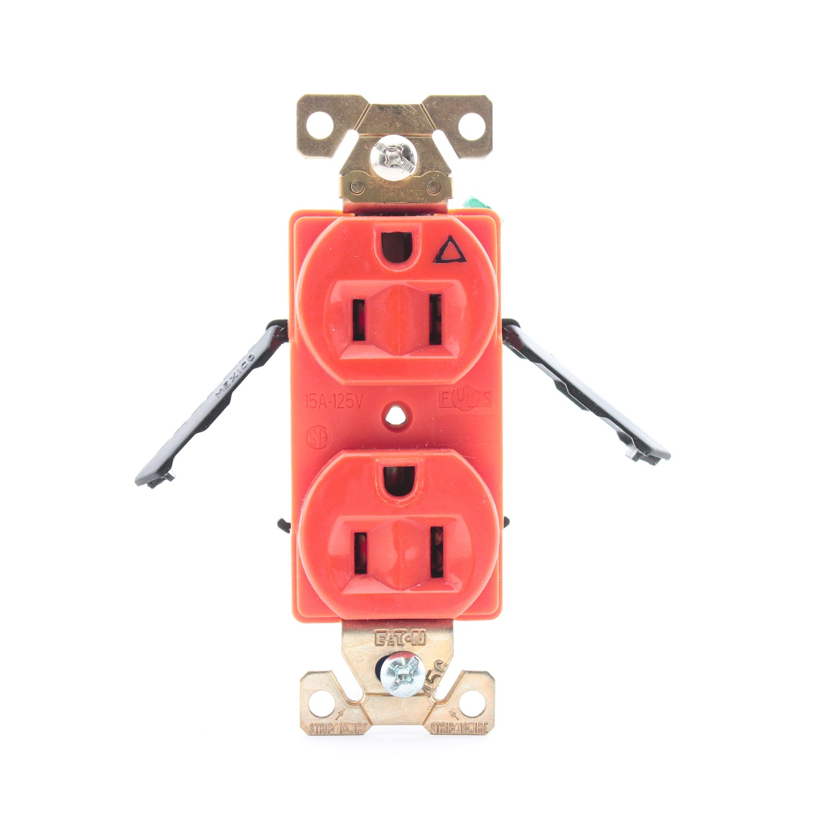 Cooper/Eaton Orange Isolated Ground Receptacle Outlet w/Wings 15A AHIG5262RN