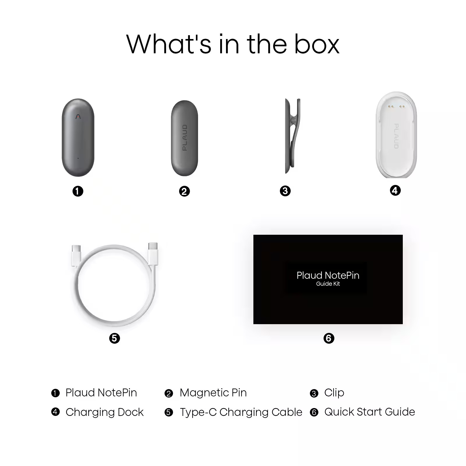 PLAUD – NotePin Memory Capsule Smart AI Voice/Audio Recorder – V2 – Cosmic Grey