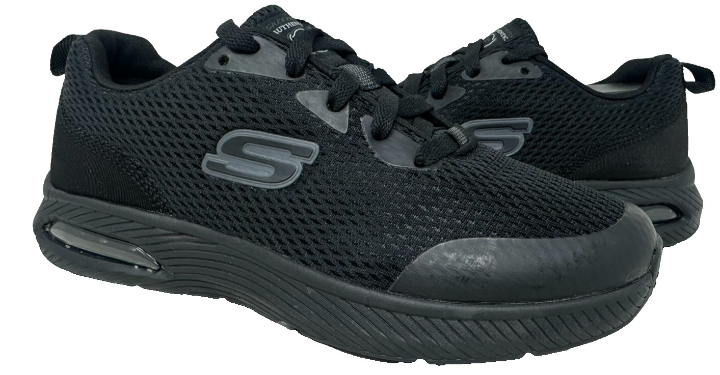 Skechers Women’s Work Relaxed Fit Dyna Air SR Lace Up Shoes Black Size:8 121Q