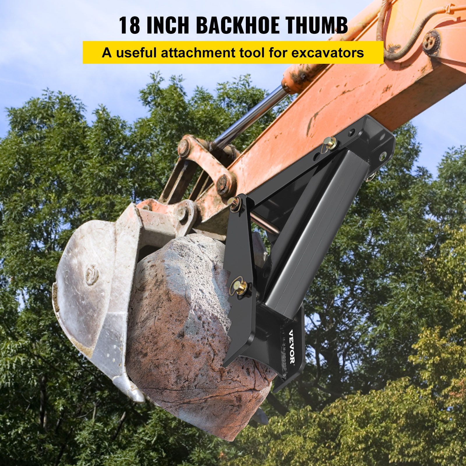 VEVOR 18 inch Backhoe Excavator Thumb Attachments Weld