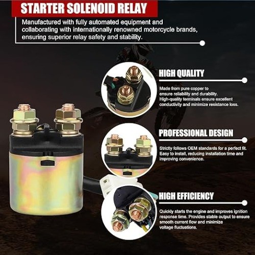 Starter Solenoid Relay Compatible with TRX350 Rancher 2000-2006, TRX420 Rancher