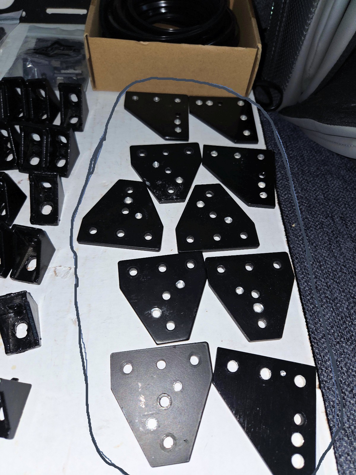 Large Lot Aluminum Extrusion, Angle Brackets, Bolts, T-Nuts, etc