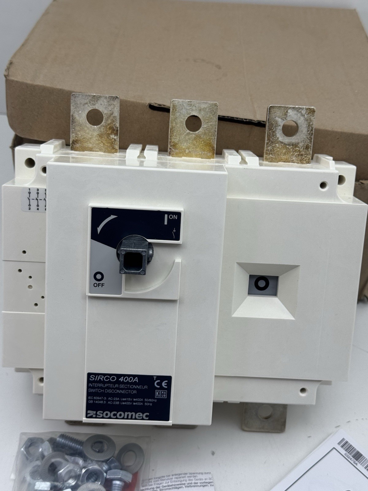 SOCOMEC 26003041 SIRCO 3X400A F LOAD BREAK SWITCH DISCONNECTOR 2600 3041