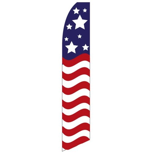 Stars and Stripes Banner Flag Sign Only Advertising Swooper Feather Top