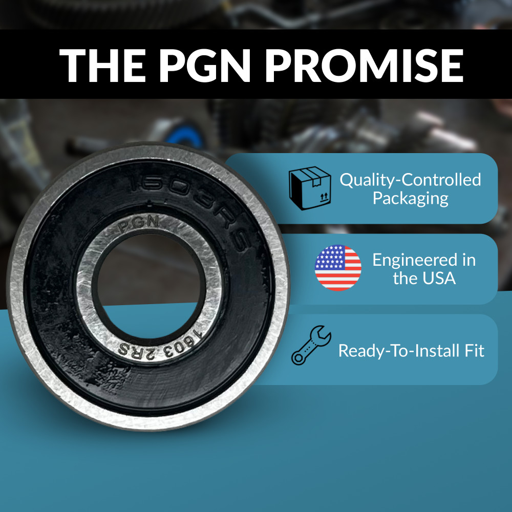 PGN (10 Pack) 1604-2RS Bearing – Lubricated Chrome Steel Sealed Ball Bearing