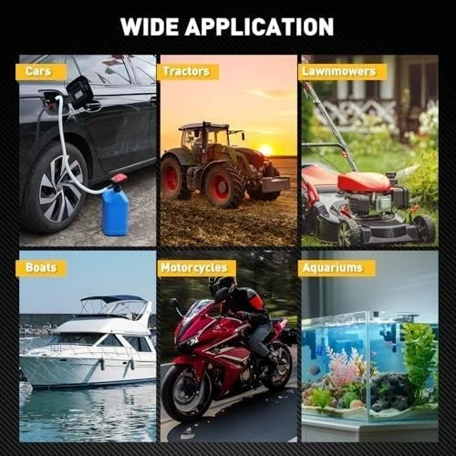 Battery-Powered Fuel Transfer Pump – 3.2 GPM No Spill New Version (Yellow)