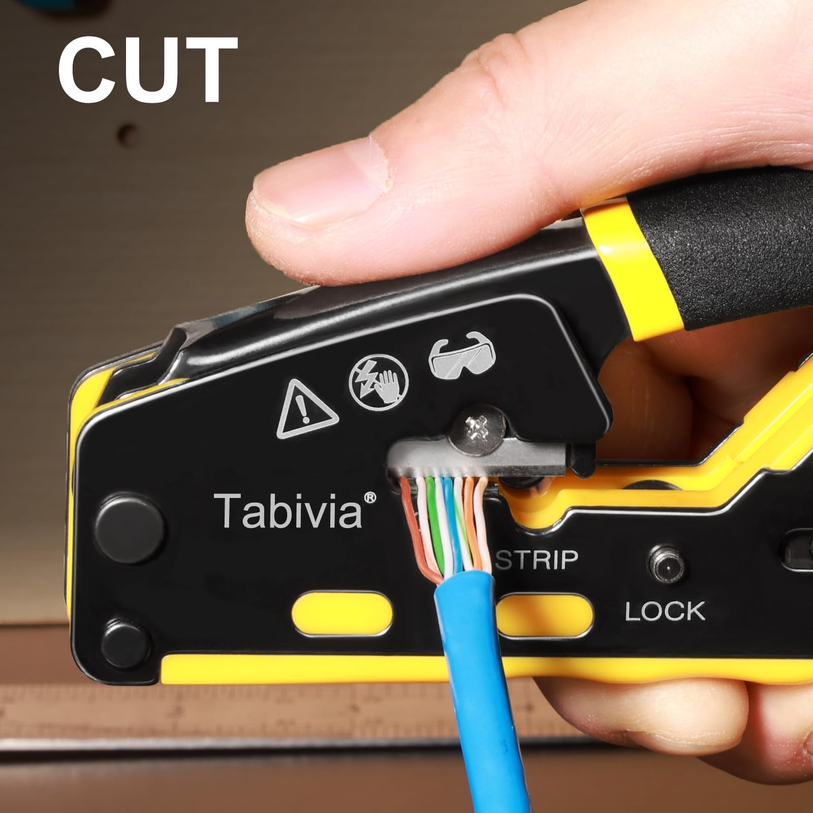 RJ45 Crimp Tool Pass Through Ethernet Crimping Tool Kit Cat6 Cat5e Cat5 RJ45 …