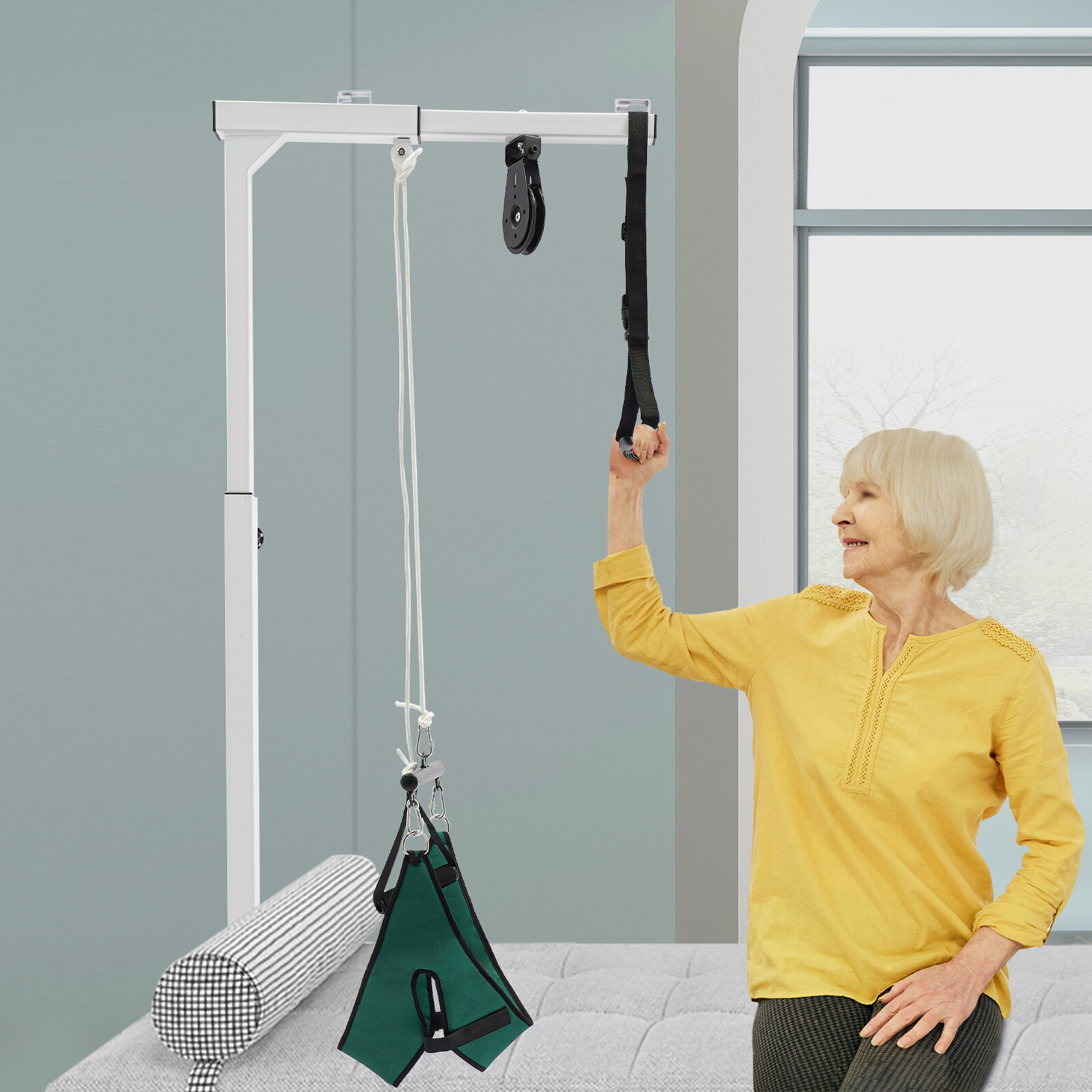 220.46lb Standing Frame Bed Lift For Elderly Multifunctional Stand Up Assist Bar
