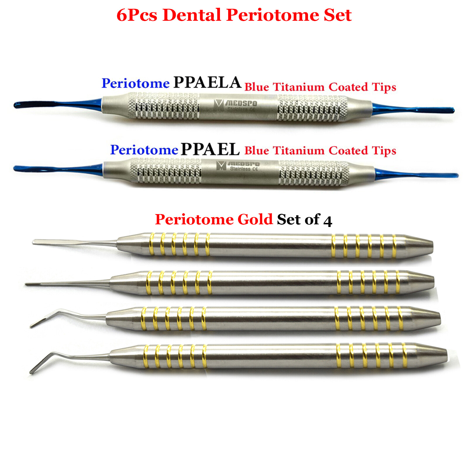 Periodontal Atraumatic Extraction Tooth Implant Periotome Elevator Gum Tunneling