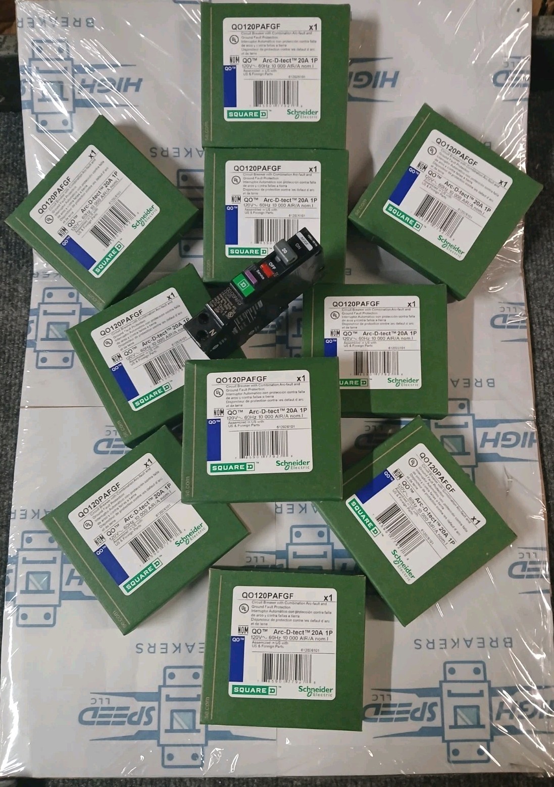 10 SQUARE D QO 1 POLE 20A GFCI/AFCI PLUG ON NEUTRAL READY NO WHITE NEUTRAL WIRE