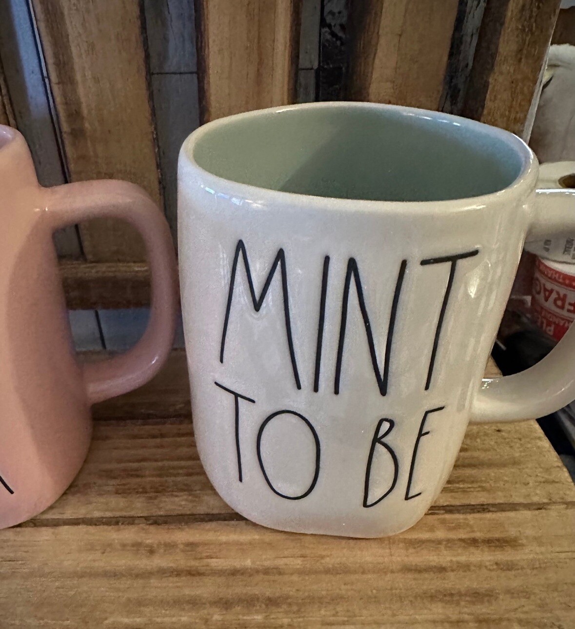 Rae Dunn Set Of 2 Ceramic Mug Valentine’s «YOU’RE MY JAM» and «MINT TO BE» Mugs