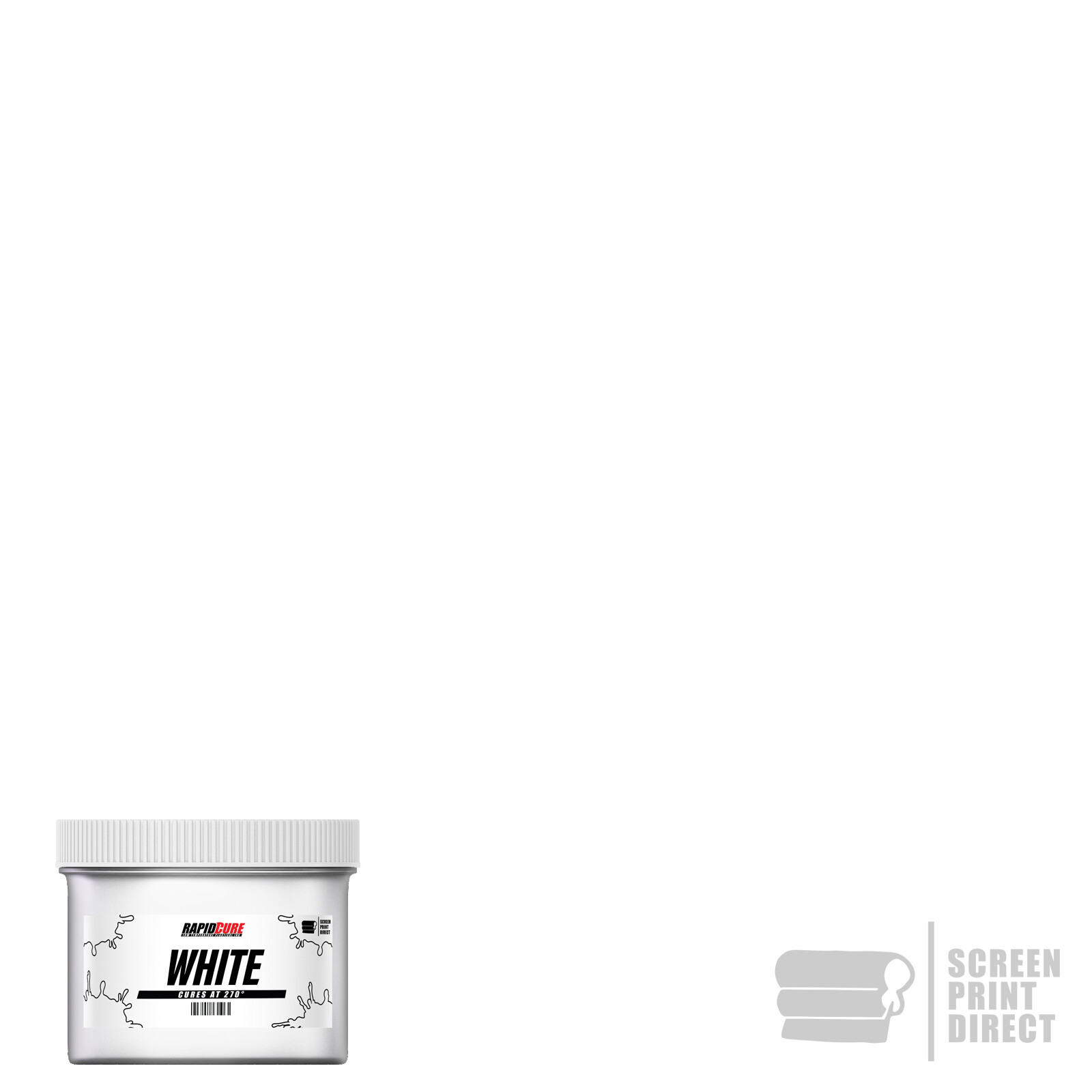 White – Screen Printing Plastisol Ink – Low Temp Cure 270F – 5 Gallon